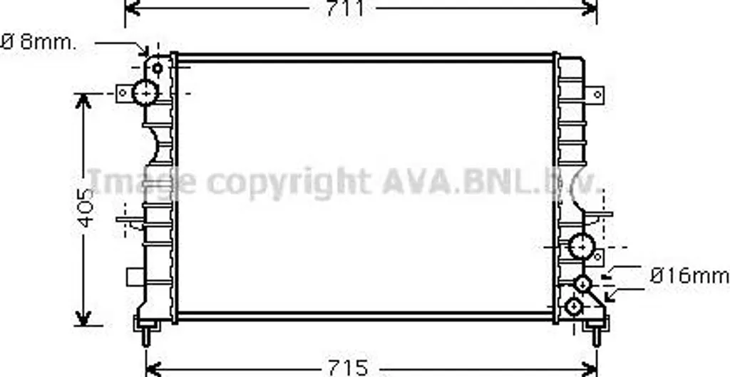 Radiateur AVA AU2165 en aluminium pour Discovery - OE PCC000640 Pro