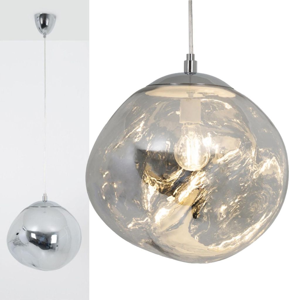 Moderne Design-Pendelleuchte mit großem, unregelmäßigem, Produktbild 