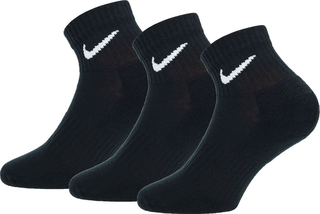 Nike Everyday 3 Paar Uni-Söckchen aus Baumwolle Schwarz Produktbild 