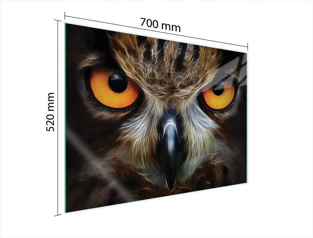 Copripiano Cottura 70x52 Gufo: Protezione Vetro Temperato Antigraffio