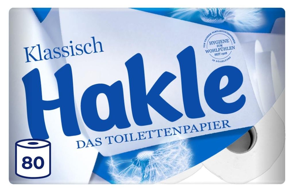 Hakle Klassisch, 80 rollen toiletpapier, 3-laags Productafbeelding 