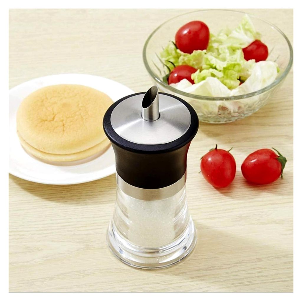 2 Stück Zuckerspender, transparente Zuckerflasche Home Kitchen Acryl Zuckerdose Zuckerstreuer mit Ausgießer für Kaffee Müsli Tee (100ml)