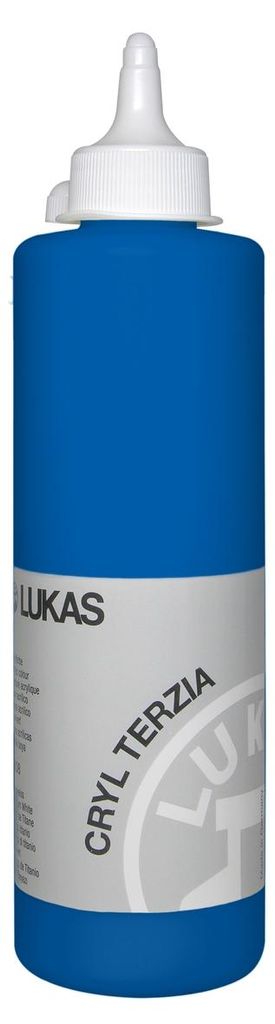 Lukas Cryl Terzia Plastic Bottle Acrylfarbe Primary Blue 500 ml 1 stk