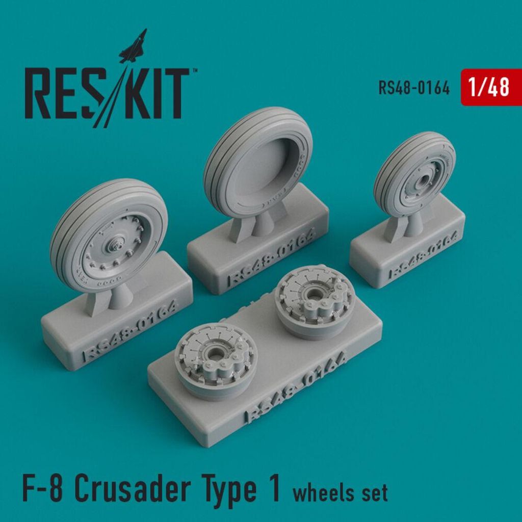 ResKit RS48-0164 - 1:48 F-8 Crusader type 1 (weighted) wheels set