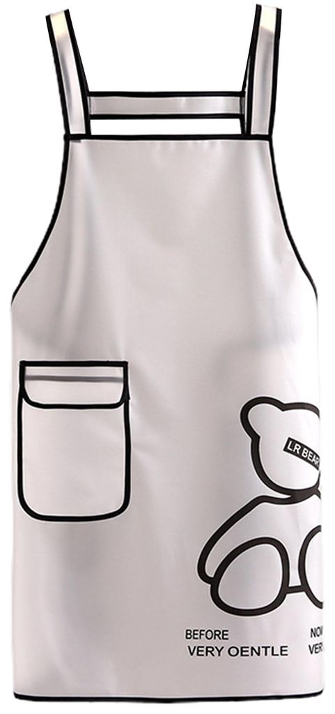 Unisex-Küchenschürze mit Tasche, abwischbar, durchscheinend, fleckenabweisend, wasser- und ölbeständig, für Esszimmer