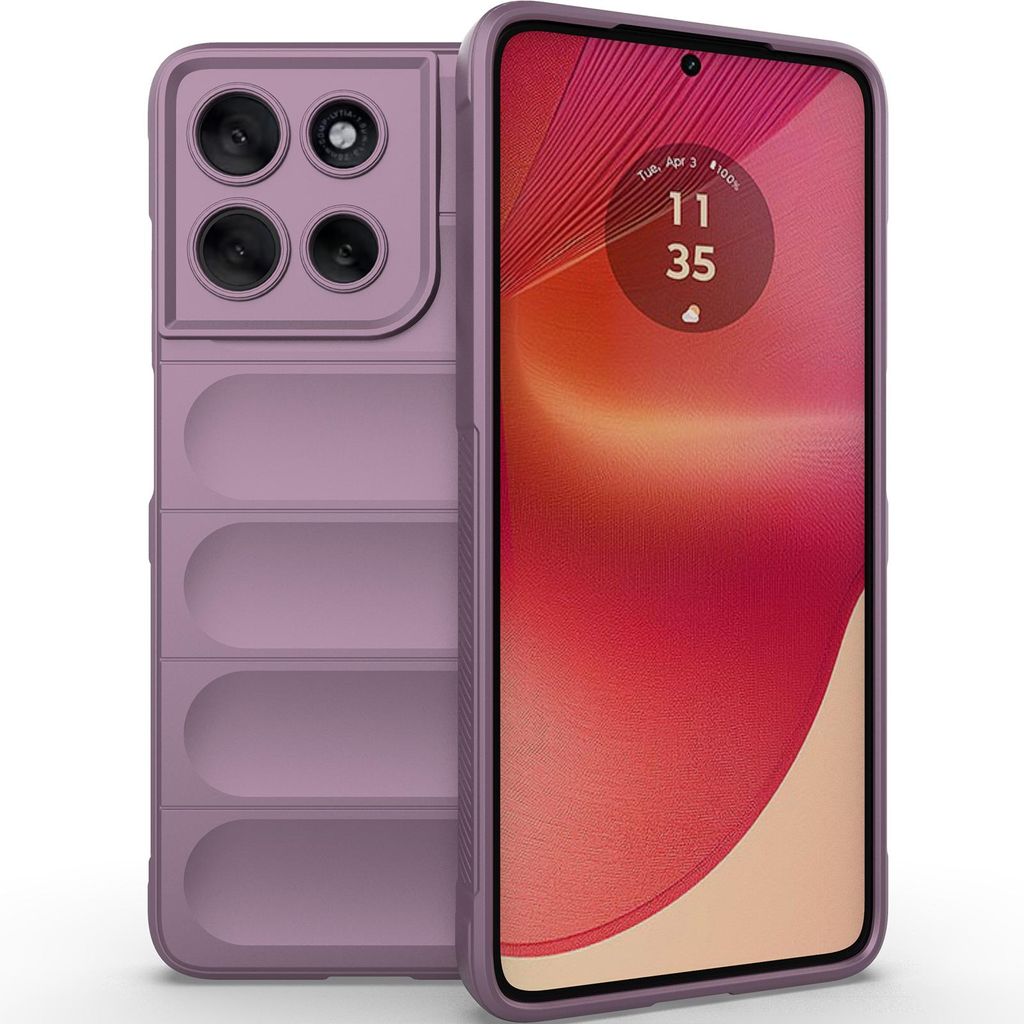 Handyhülle für Motorola Moto G56 Weich TPU Silikon Stossfest Anti-rutsch Hülle Lila