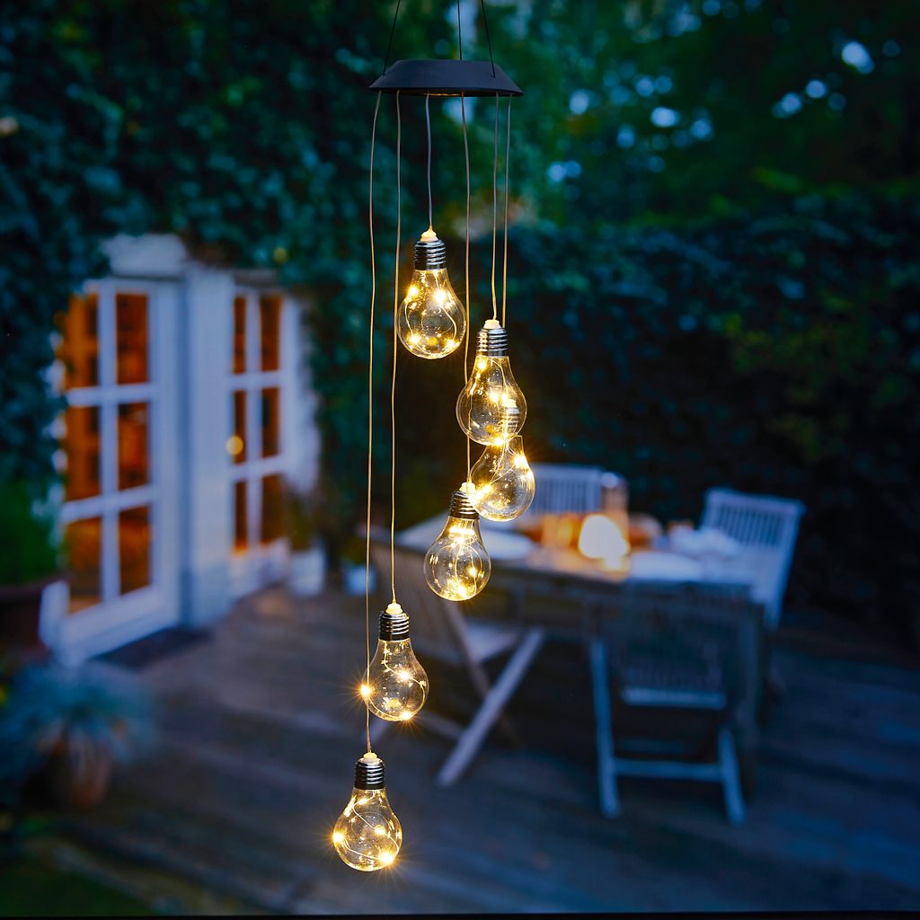 LED Solar Windspiel Licht Garten Hängen Lampe Farbwechse Dekoration Solarleuchte 
