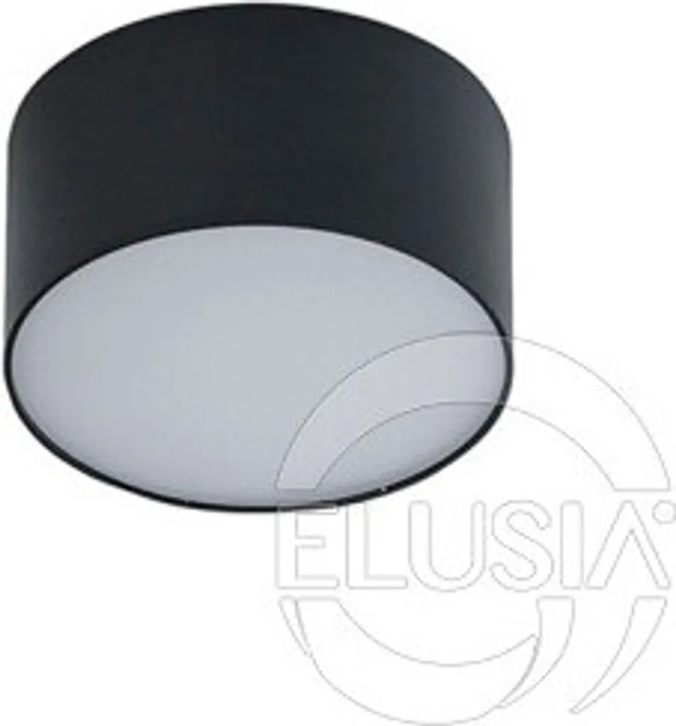 Plafonnier LED Monza R 12 Noir - Éclairage Anti-Humidité 3000K IP44