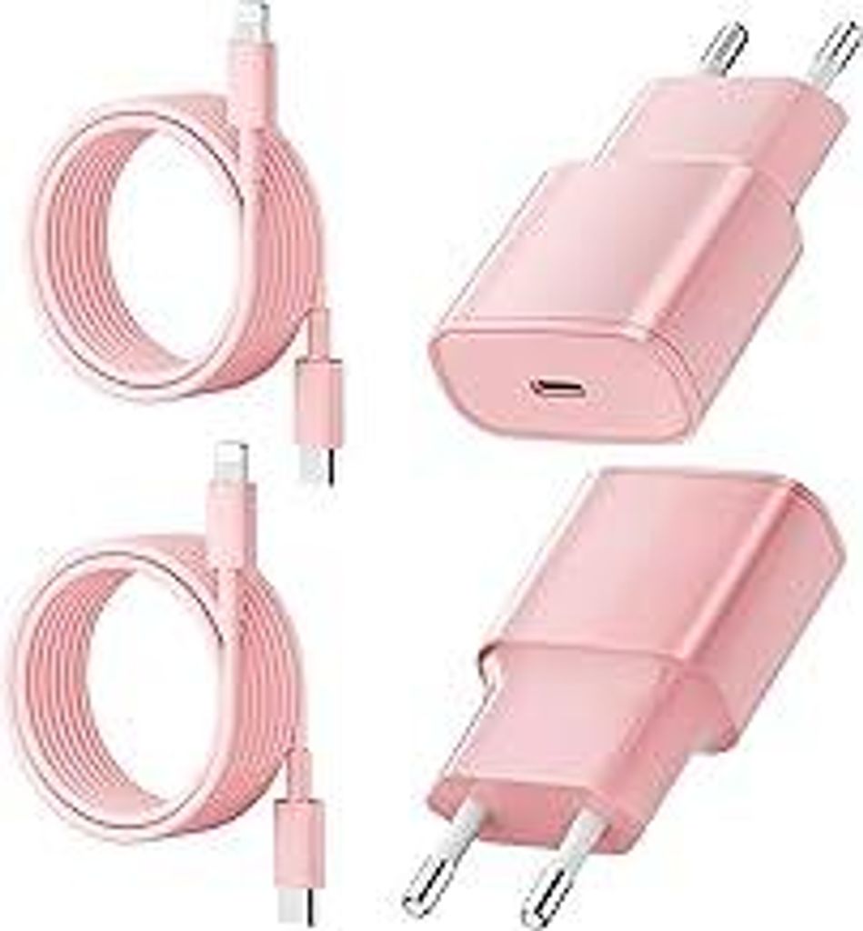 25 W Schnellladegerät für iPhone, 2 Stück PD 3.0 USB C Stecker mit 2 m Lightning-Kabel für iPhone 14/14Pro/13/13 Mini/13 Pro/13Pro Max/12/12Pro...