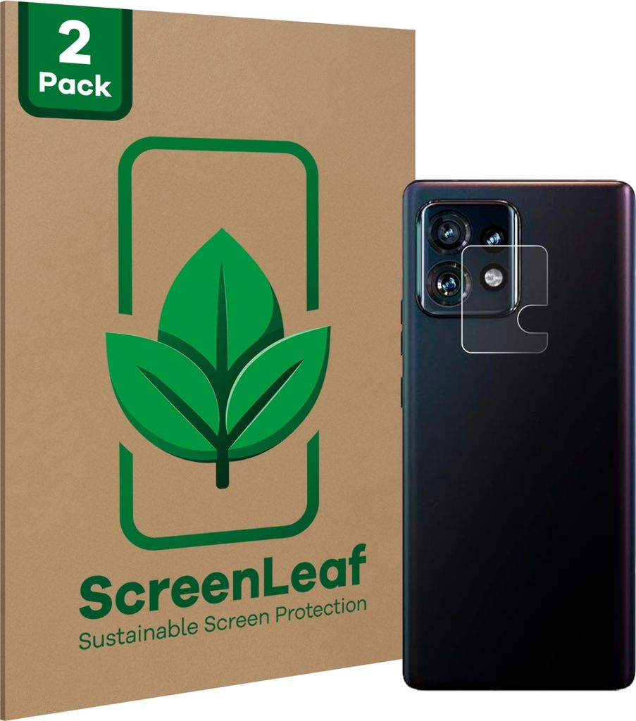 2x ScreenLeaf Schutzfolie für Motorola Edge 40 Pro (NUR Kameraschutz) nachhaltiger Displayschutz Display Schutz Folie Klar Transparent