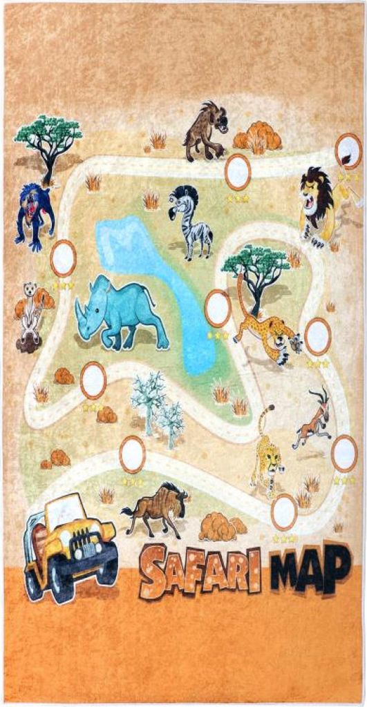 Babyteppich - Breite 80 cm , Länge 150 cm - Beige