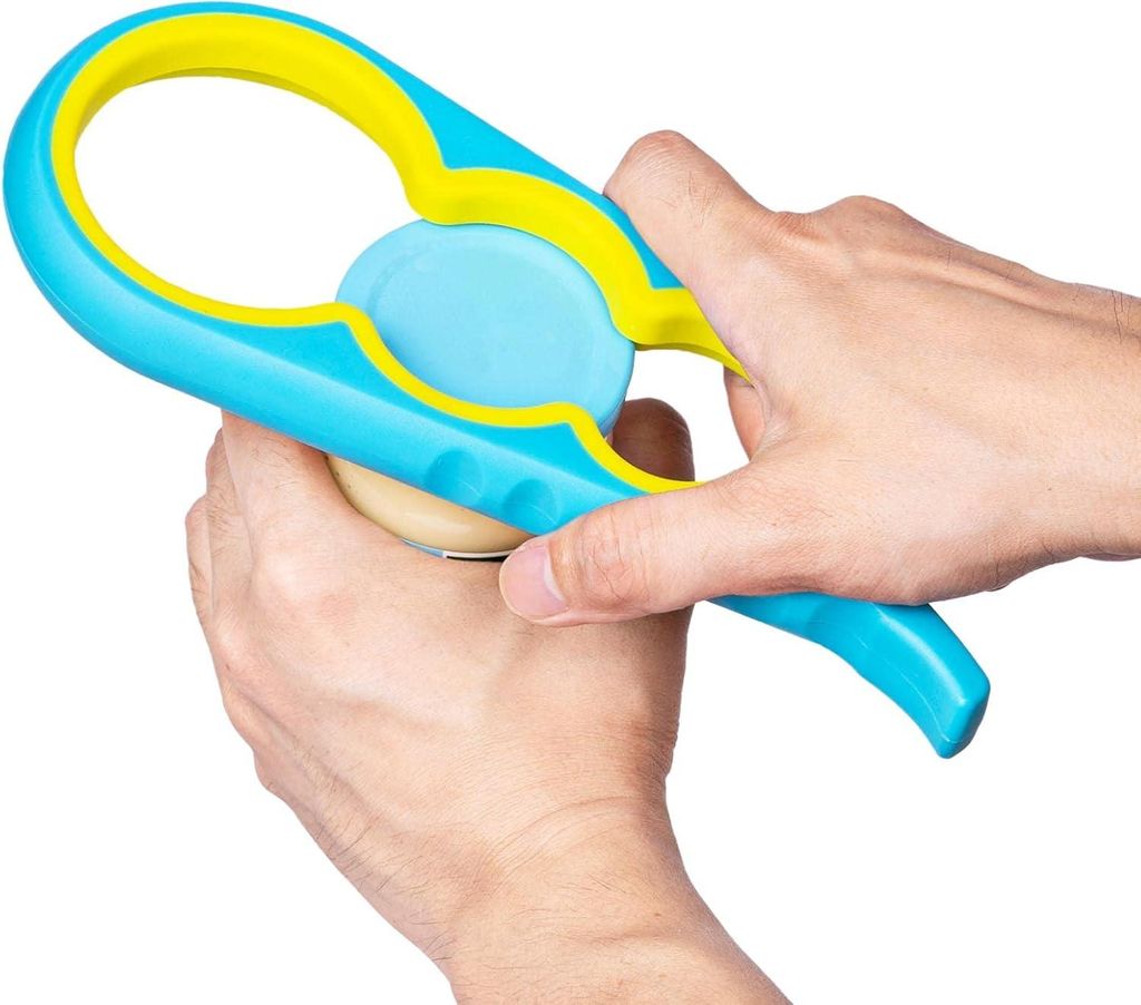 Rutschfester Dosenöffner für schwache Hände, arthritische ältere Menschen und Kinder, 4-in-1-Multifunktions-Dosenöffner, buntes Küchenwerkzeu...
