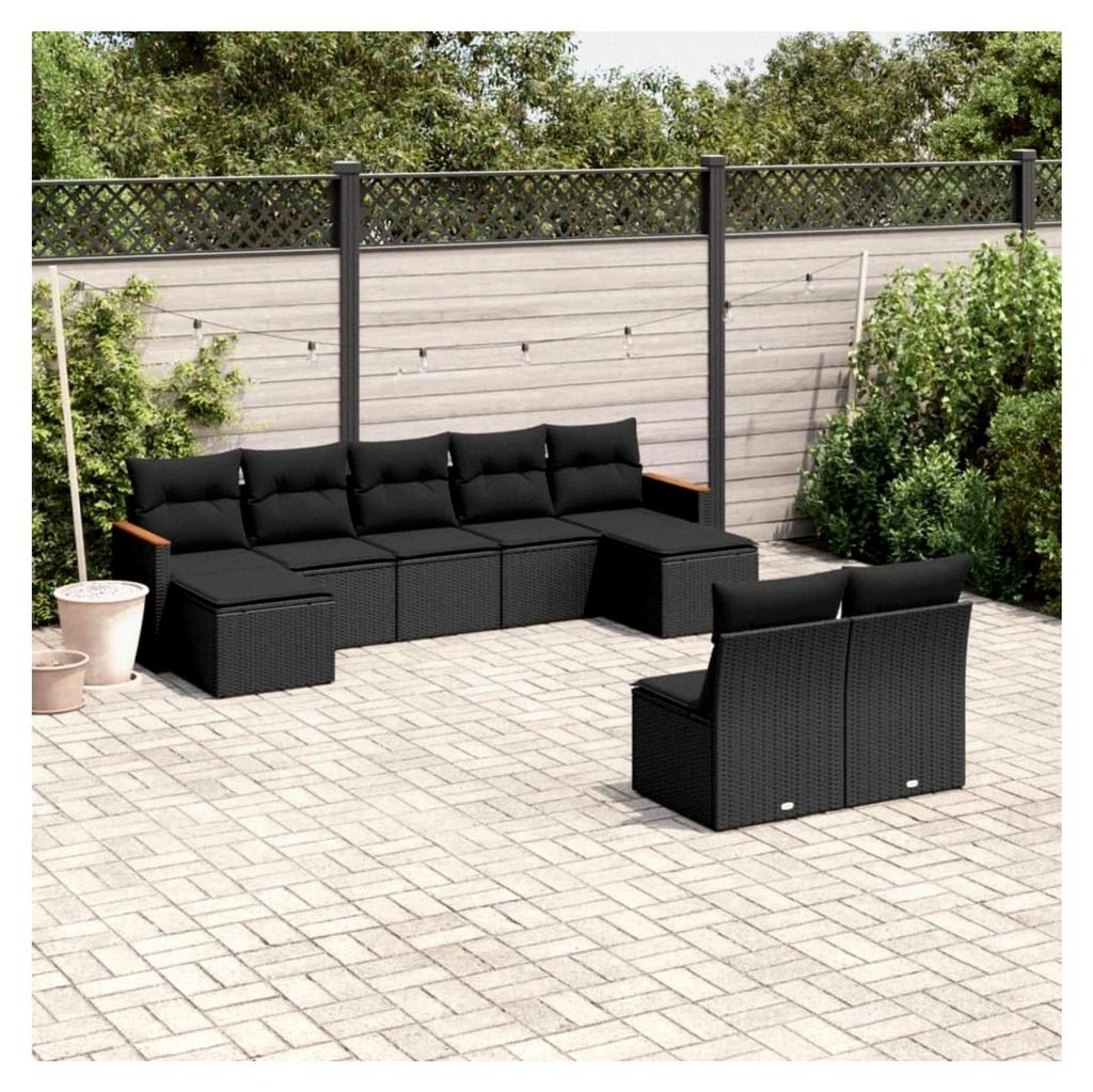 Gartenmöbel Set mit Stauraum - XXL Lounge Rattan Sofa für den Außenbereich