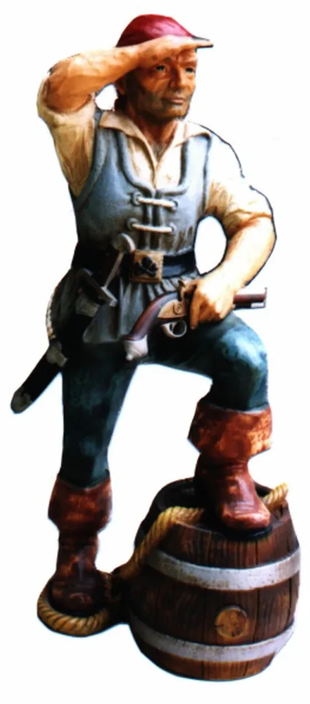 Décoration pirate statue design 5601 - Sculpture pour étagère bureau