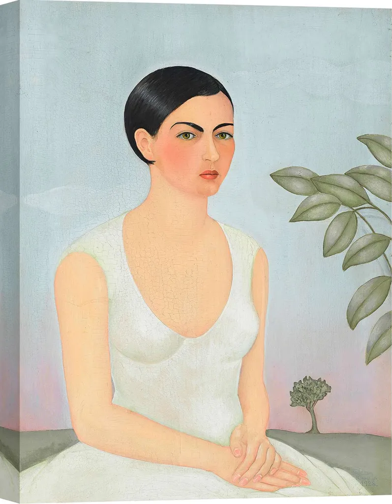 Quadro Frida Kahlo Ritratto di Cristina mia sorella 60x40 Tela Fine Art
