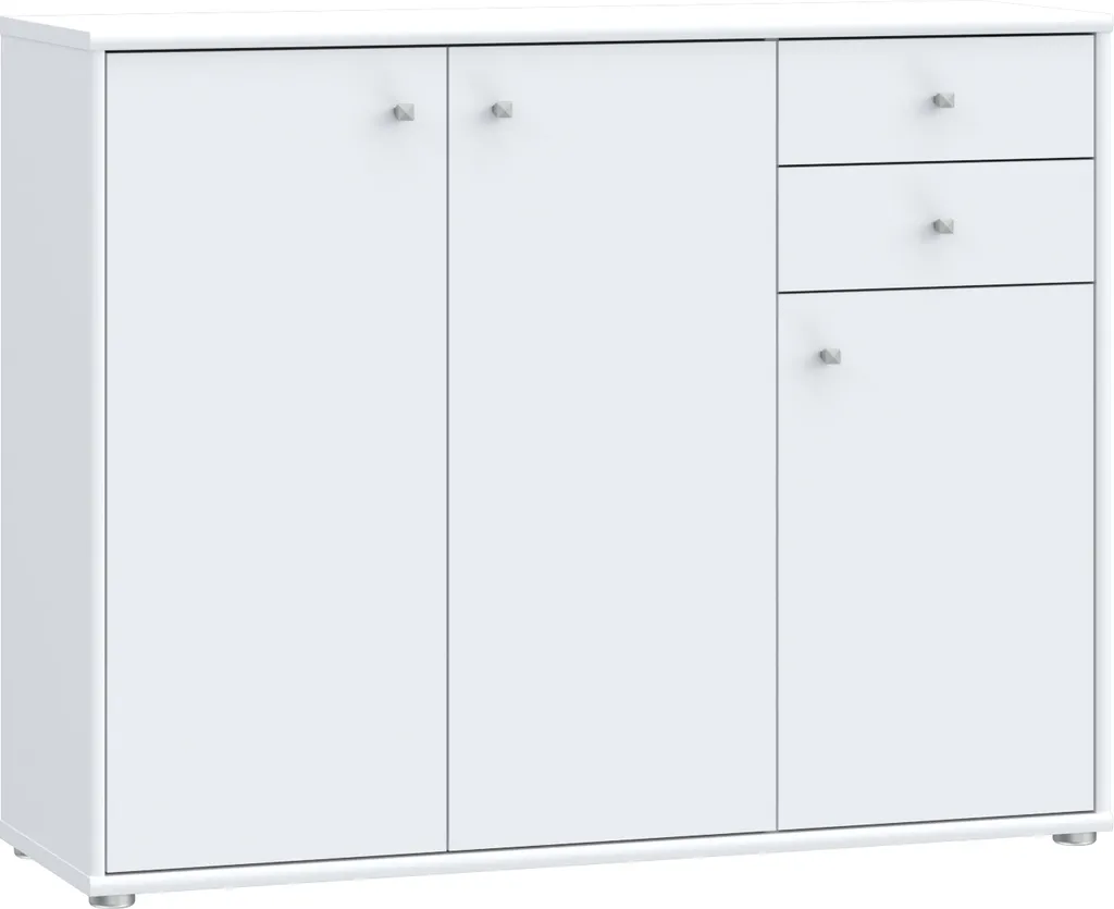 Commode Tembi Blanche - Meuble de Rangement 108,8x85,5x34,8cm