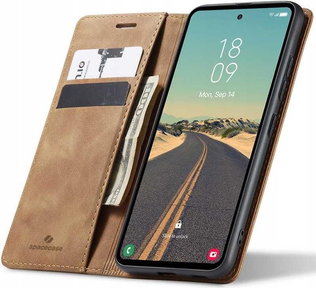 Spacecase Geldbörse Galaxy S23 FE hellbraun