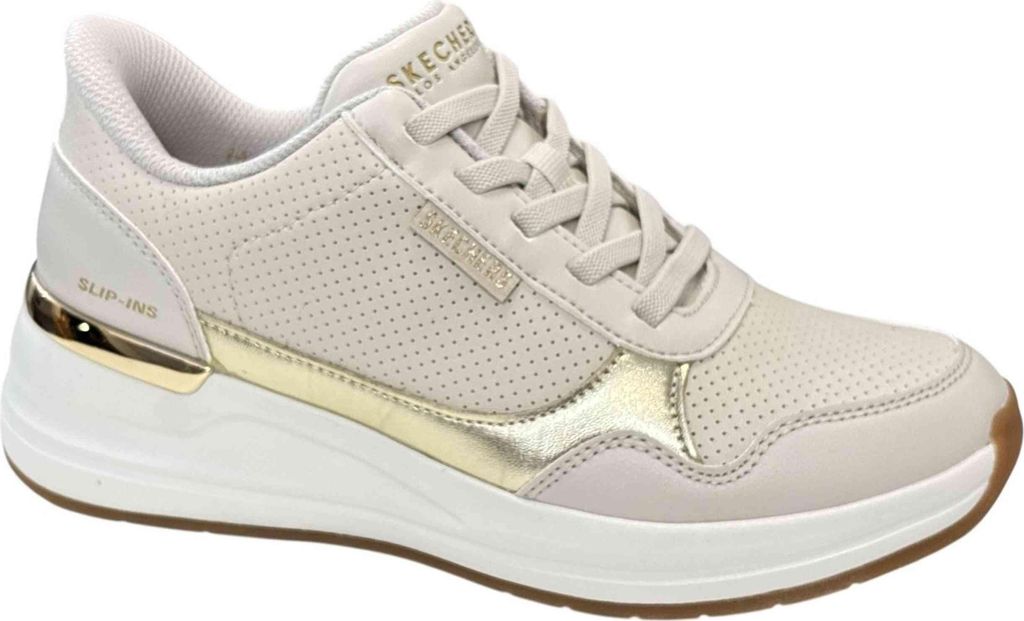 Skechers Sneakers 177343-NAT in NATURAL DURALEATHER - GOLD TRIM color size 36