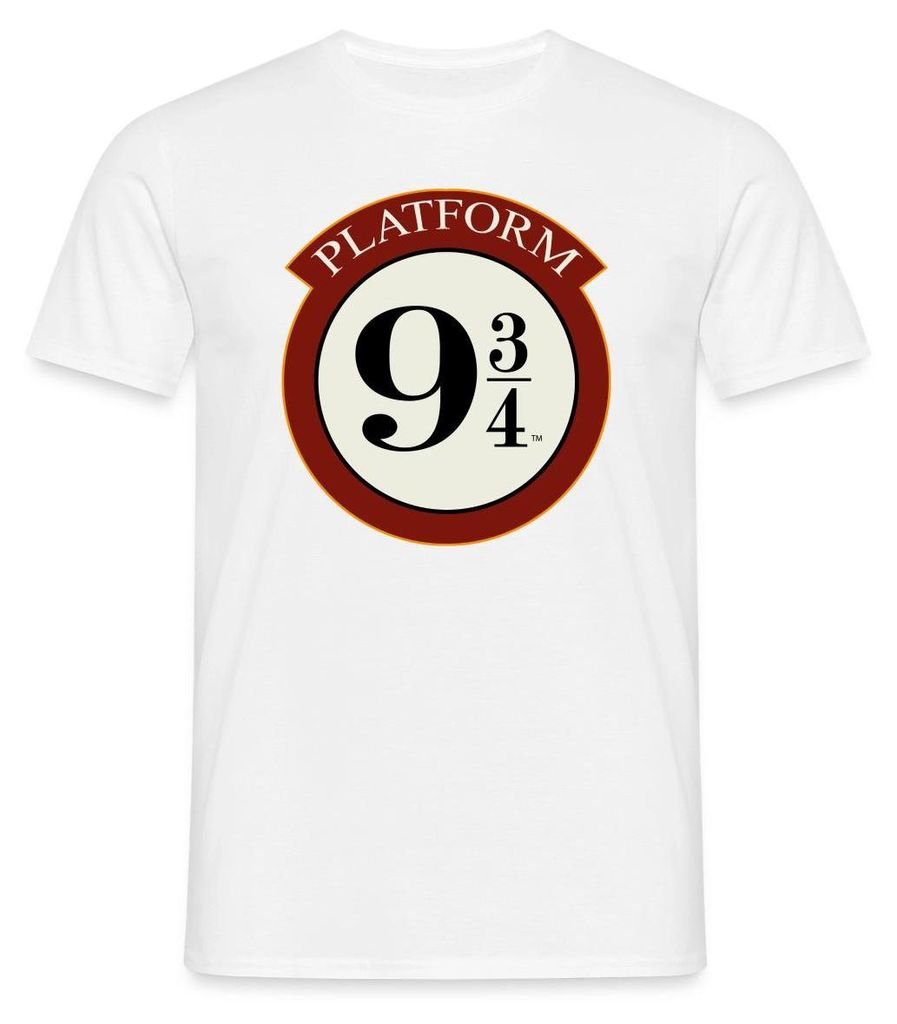 Spreadshirt Harry Potter Platform 9 3/4 Männer T-Shirt, XXL, Weiß