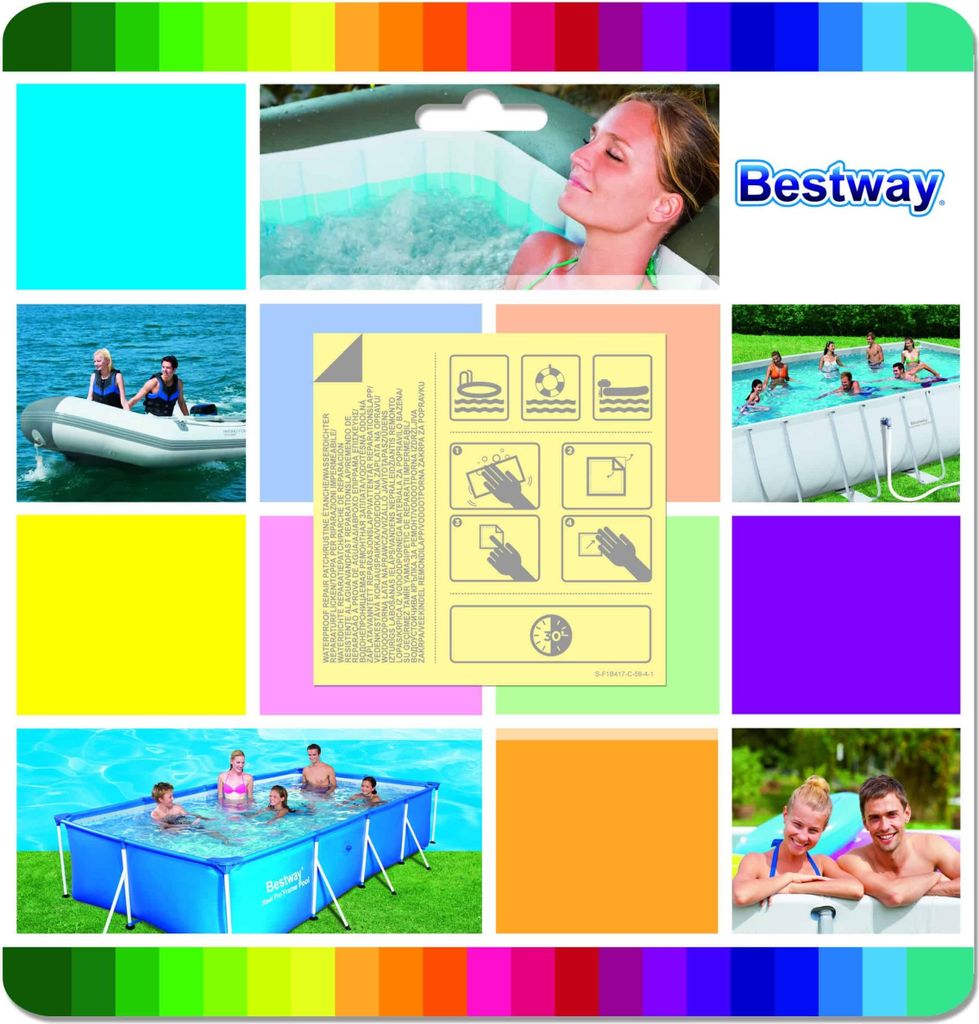 Bestway Sada opravných záplat 10 vodotesných záplat Obrázok produktu 