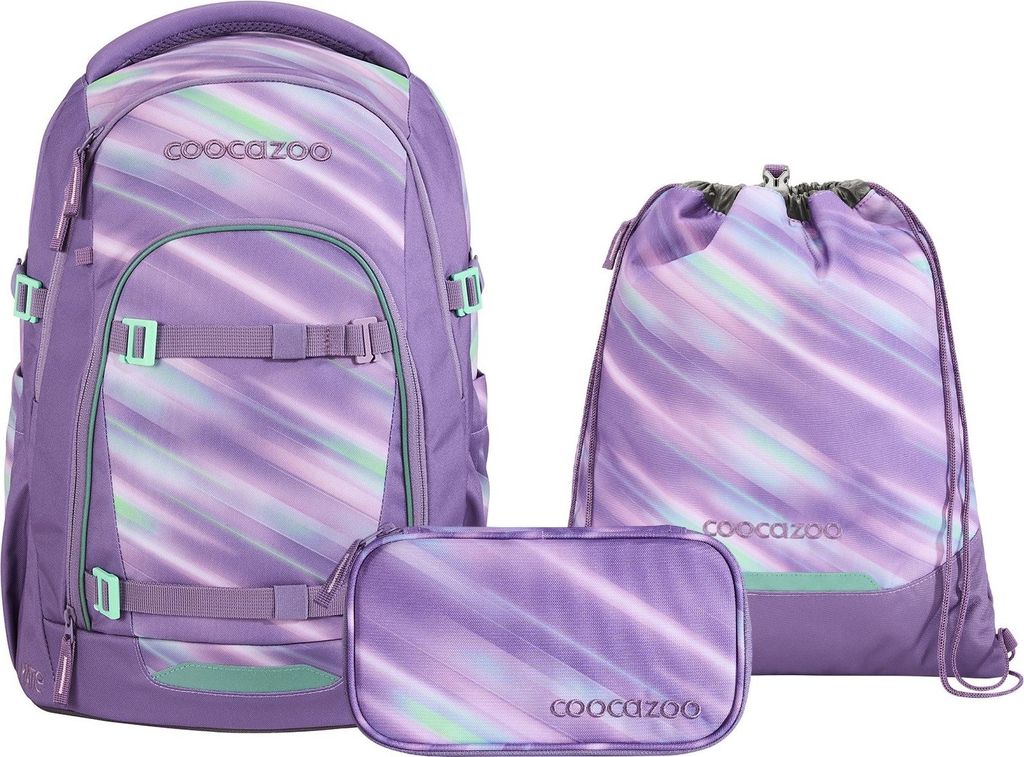 Coocazoo Mate Arctic Lights Schulrucksack Set 3tlg.