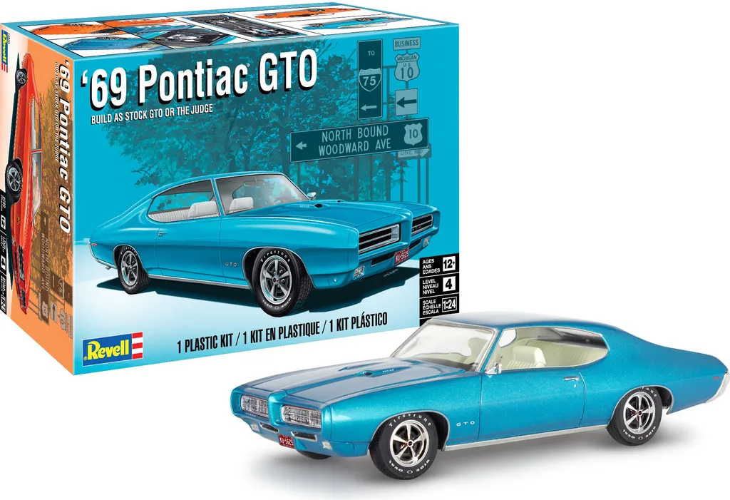 Voiture à monter 69 Pontiac GTO The Judge 2N1 - Modèle Réduit culte