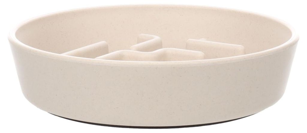 Flamingo Futternapf Slow Feeder Kana rund beige, Maße: 18 x 4 x 16 cm