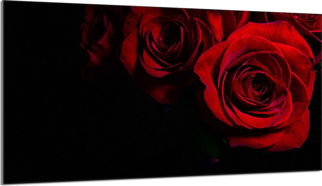 Glasschutzplatte für den Herd 90x52 Rose