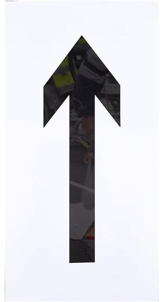 Pfeilschablone aus PVC, 40 cm lang, für Parkplatzmarkierungen