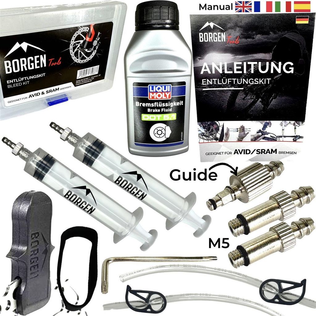 Borgen Service Kit mit Liquid Moly DOT 5.1 Öl für Avid Sram Produktbild 
