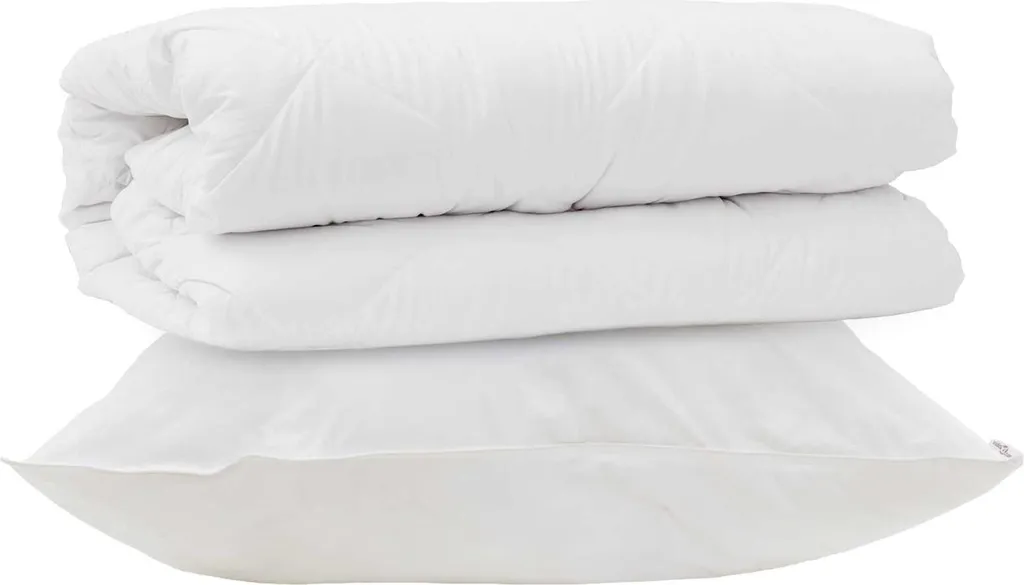 vidaXL Set Piumone con Cuscini Bianco Microfibra | Offerta Letto