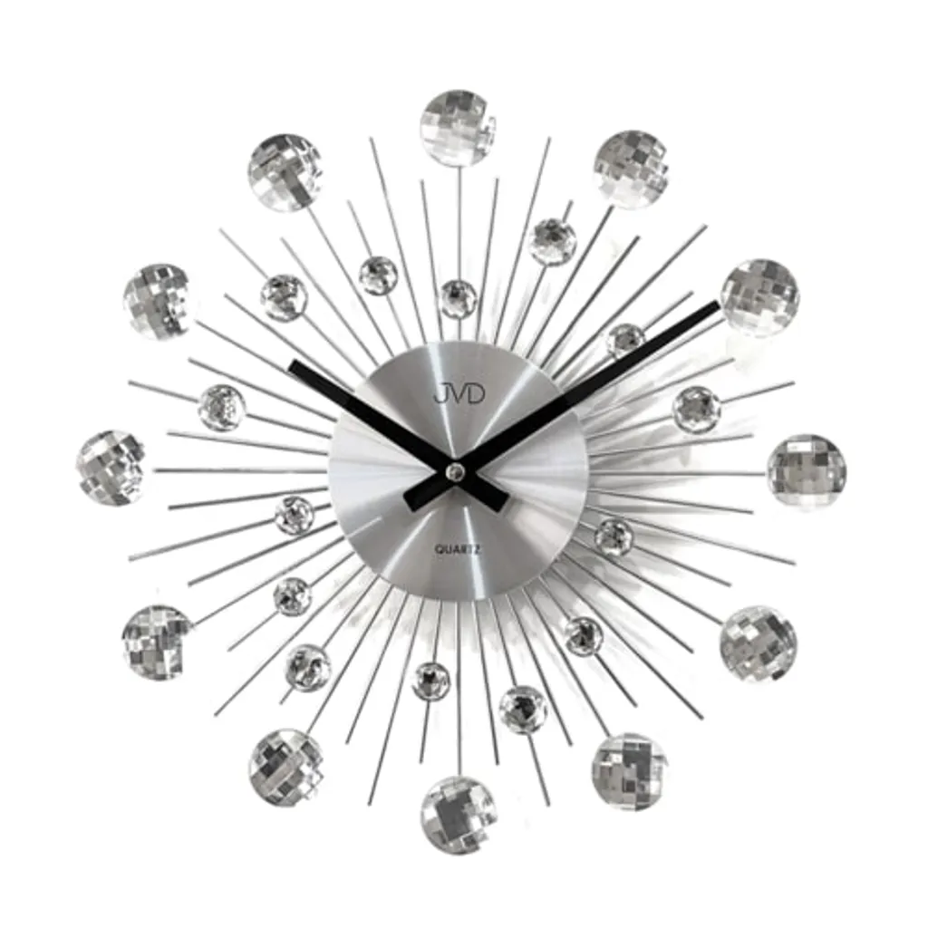 Horloge de bureau argentée JVD - Pendule murale design pour salon