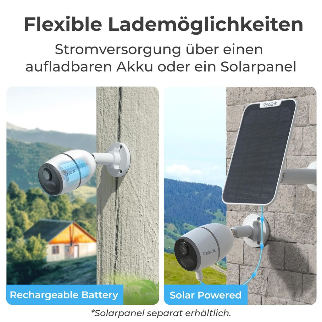 Reolink Go Plus 4MP LTE Überwachungskamera - Refurbished, Mit Akku & Solarpanel, 2K Auflösung Reolink Go Plus 4MP LTE Überwachungskamera - Refurbished, Mit Akku & Solarpanel, 2K Auflösung