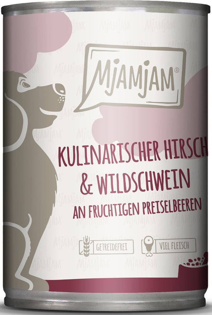 Mjamjam kulinarischer Hirsch & Wildschwein an Preiselbeeren 400gx6