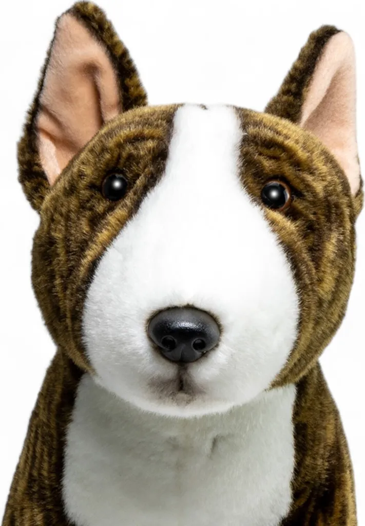 Carl Dick Pitbull Assis Brun 30cm Peluche Réaliste 3663 pour Collection - 2
