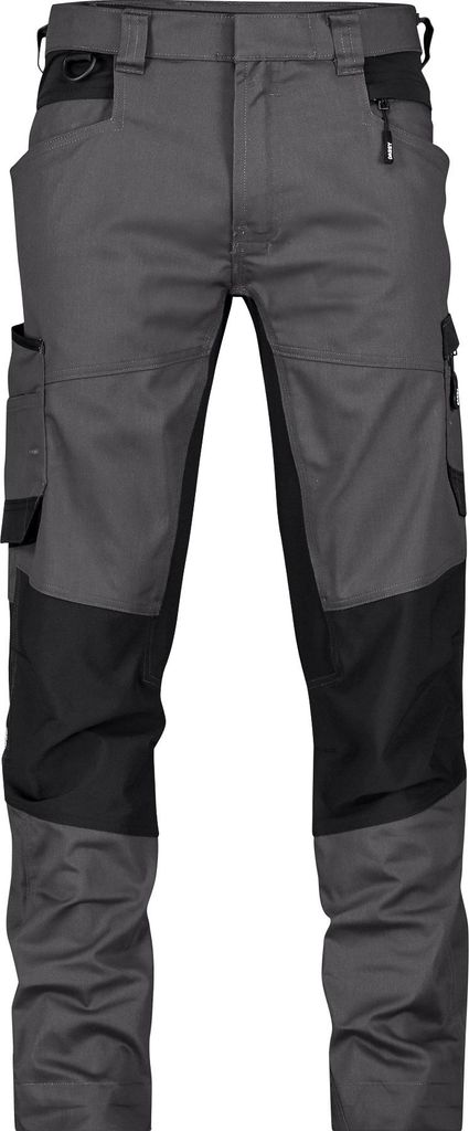 DASSY Stretch-Arbeitshose HELIX NEXT – Recyceltes Material – 4-Way-Stretch anthrazitgrau/schwarz 52 PLUS (+ 6 cm)
