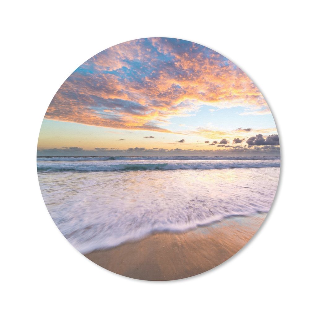 MuchoWow Mauspad Mousepad Strand - Wolken - Wasser 30x30 cm - Mousepads - Maus Mat - Pad - Mausunterlage - Tischunterlage - Schreibtischmatten