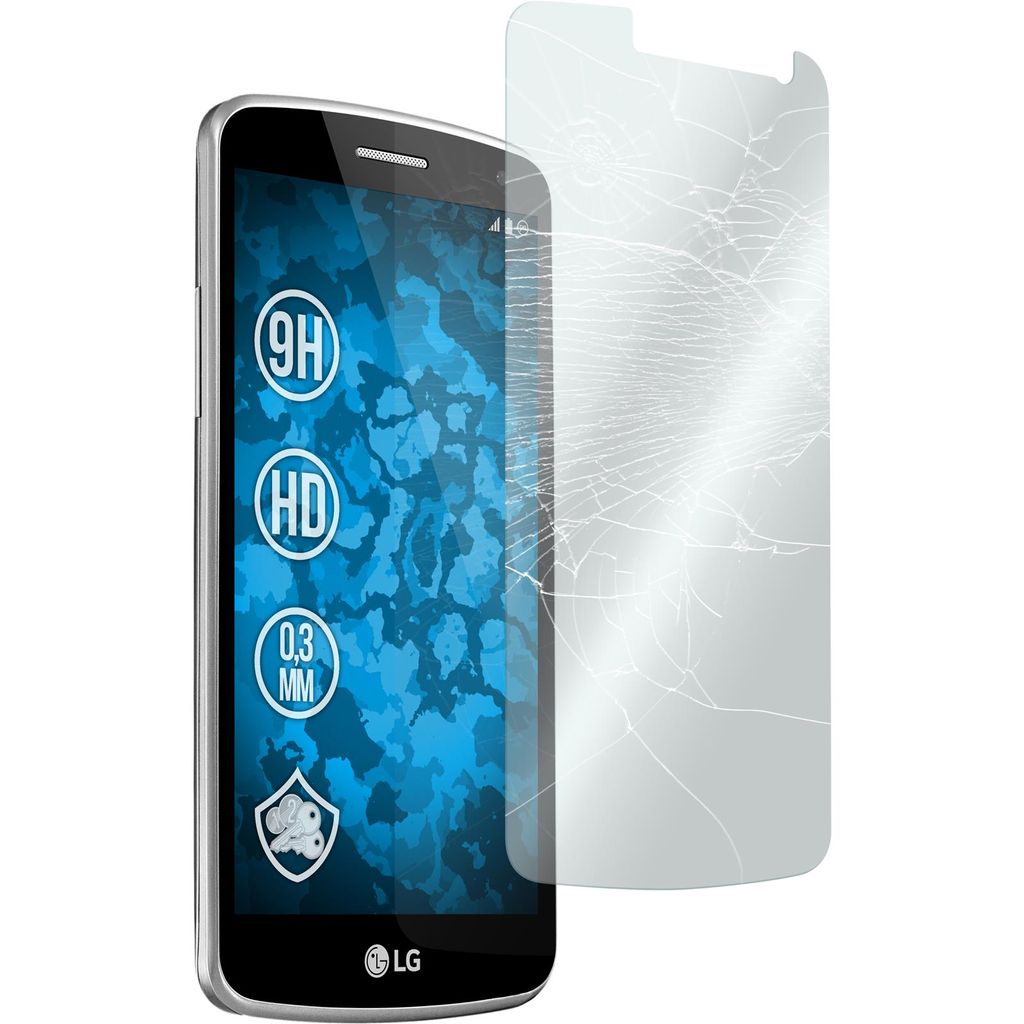 2er-Pack PhoneNatic Glas-Folie klar kompatibel mit LG K5 - Panzerglas für K5