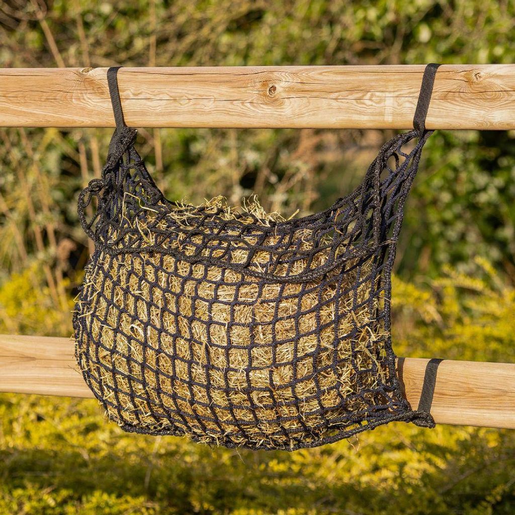 QHP Slowfeeder Heunetz Two-sided, Farbe:schwarz, Größe:M