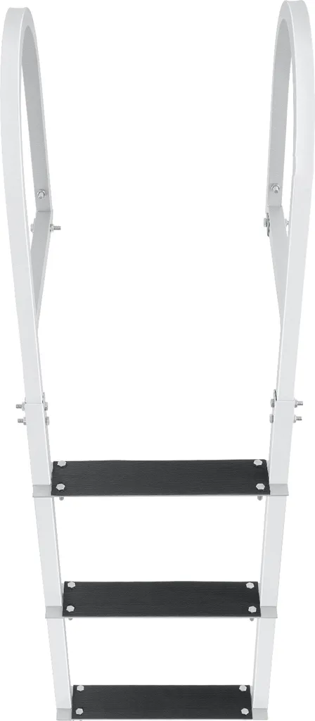 Échelle alu 3 marches haute résistance 500 lbs pour accès facile mer