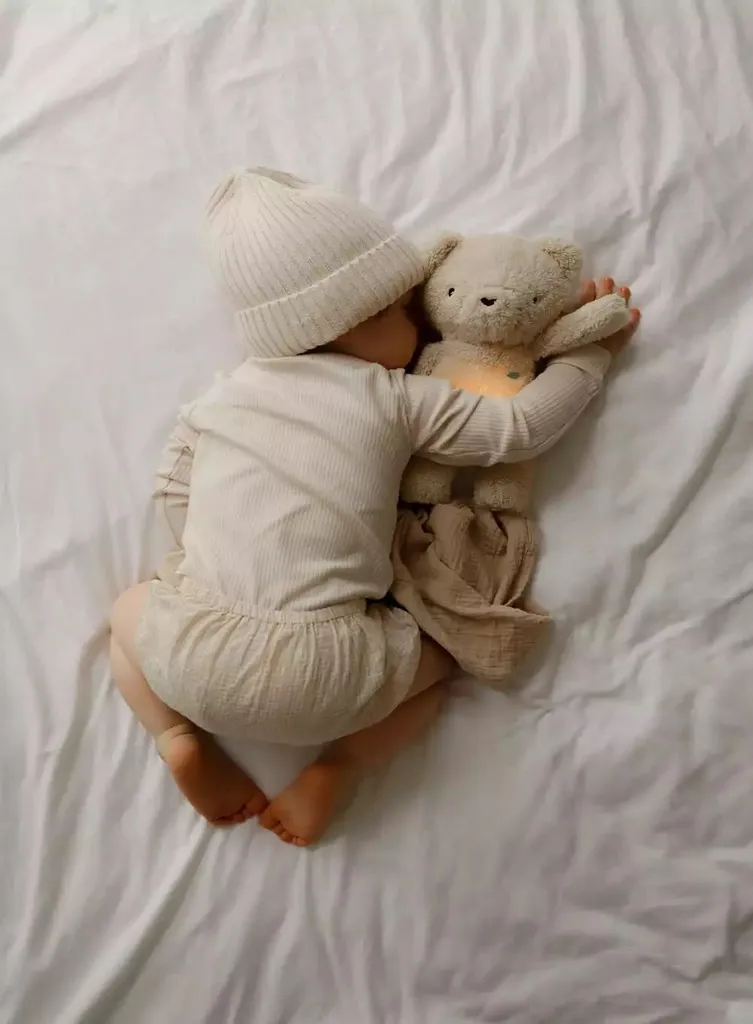 Solution Sommeil Bébé Nounours Beige Szumisie avec Capteur de Bruit