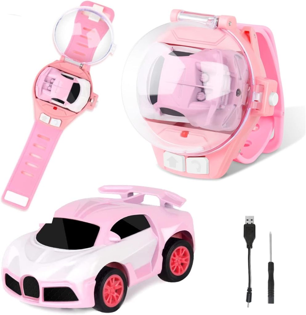 Mini Fernbedienung Auto(Pink)Uhr Spielzeug