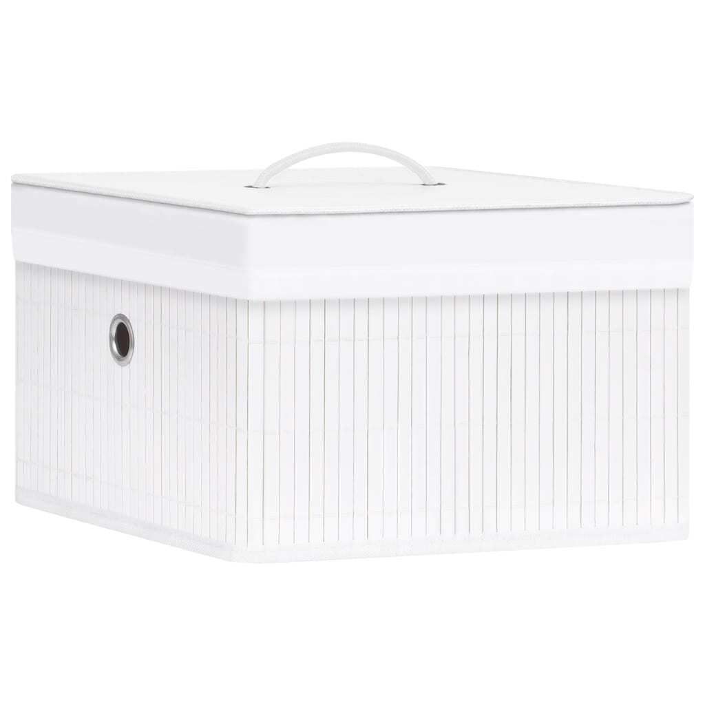 "2026 MODERNE" Bambus Aufbewahrungsboxen 4er-set - multifunktional& Moderne - Weiß - wasserdicht Aufbewahrungsbox CC1821716