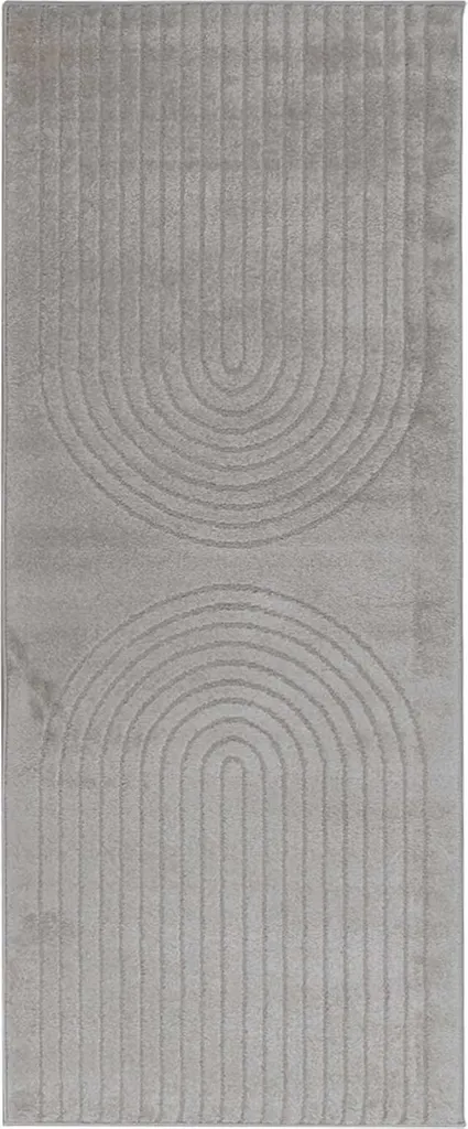 vidaXL Tapis rectangulaire GALATI gris 200x80 cm en polyester couloir