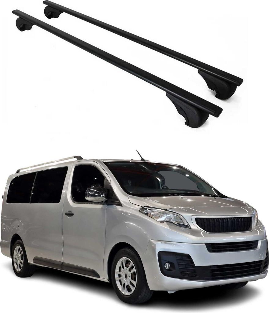 Dachträger Grundtäger für Peugeot Expert Traveller 2016-2025 75kg Metall Schwarz