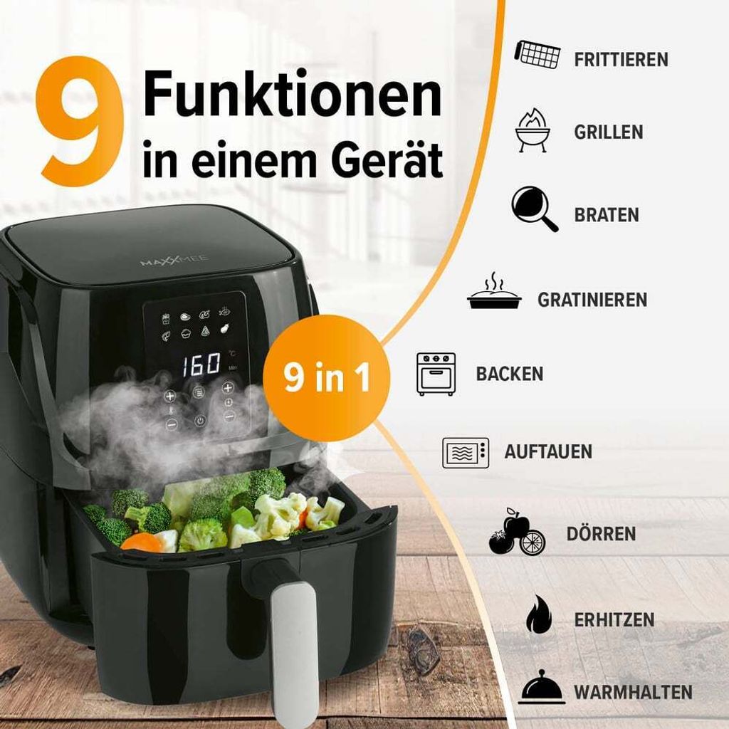 MAXXMEE Heißluft-Fritteuse Digital 3L Kombination Produktbild 8