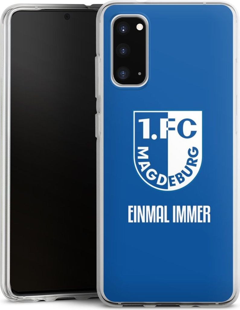 DeinDesign Handyhülle für Samsung Galaxy S20 Silikon Hülle Case Smartphone Schutzhülle Offizielles Lizenzprodukt Wappen 1. FC Magdeburg