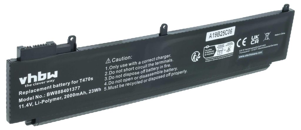 vhbw Akku kompatibel mit Lenovo T460s-32CD, T460s-3UCD, Produktbild 