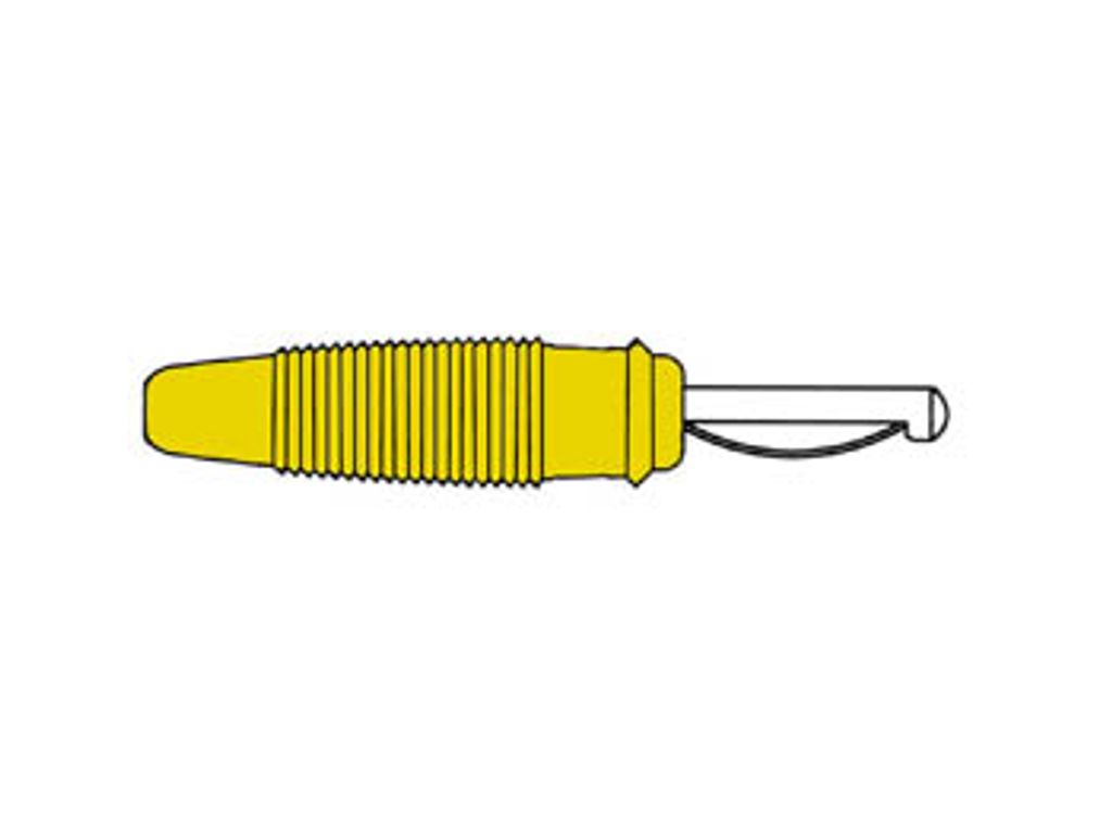 Hirschmann VOLLKONTAKTSTECKER 4 mm MIT QUERLOCH UND LÖTANSCHLUSS - GELB (VQ 30)