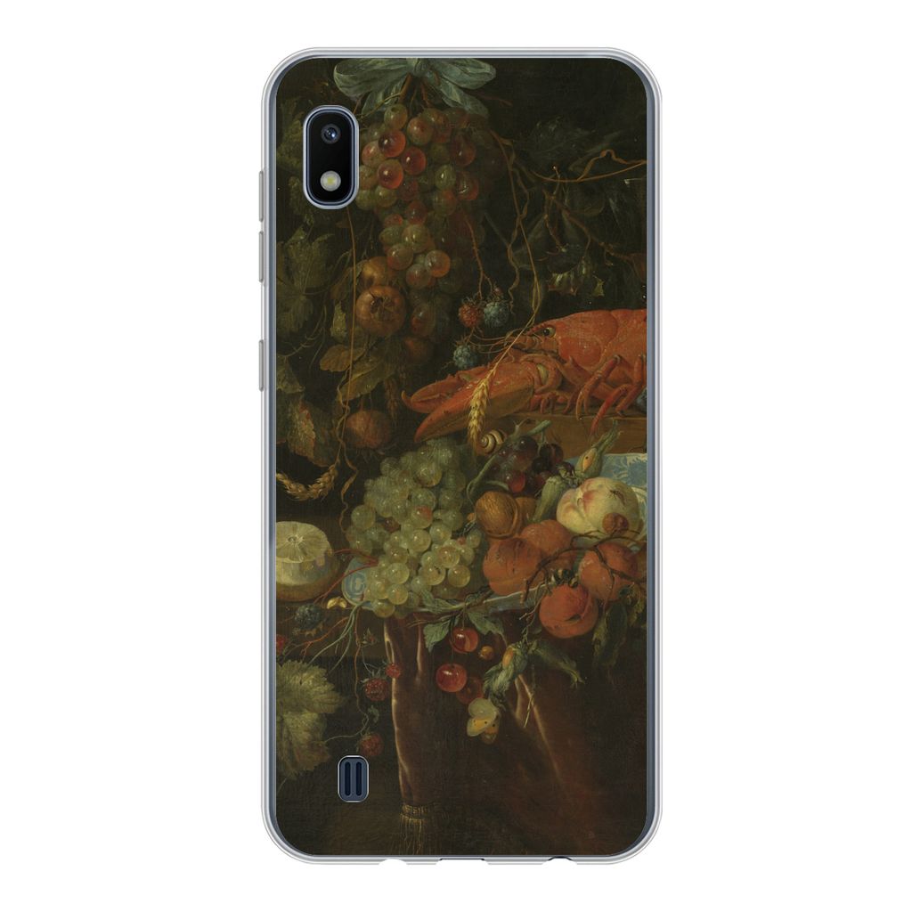 MuchoWow Handyhülle Schutzhülle Hülle für Samsung Galaxy A10 Stilleben mit Obst und einem Hummer - Gemälde von Jan Davidsz. de Heem Silikon ...